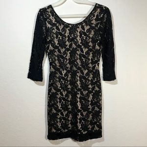 H&M Black Lace Bodycon Dress